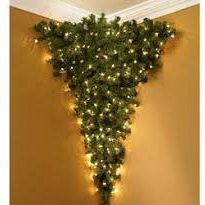 Flat upside down Christmas tree